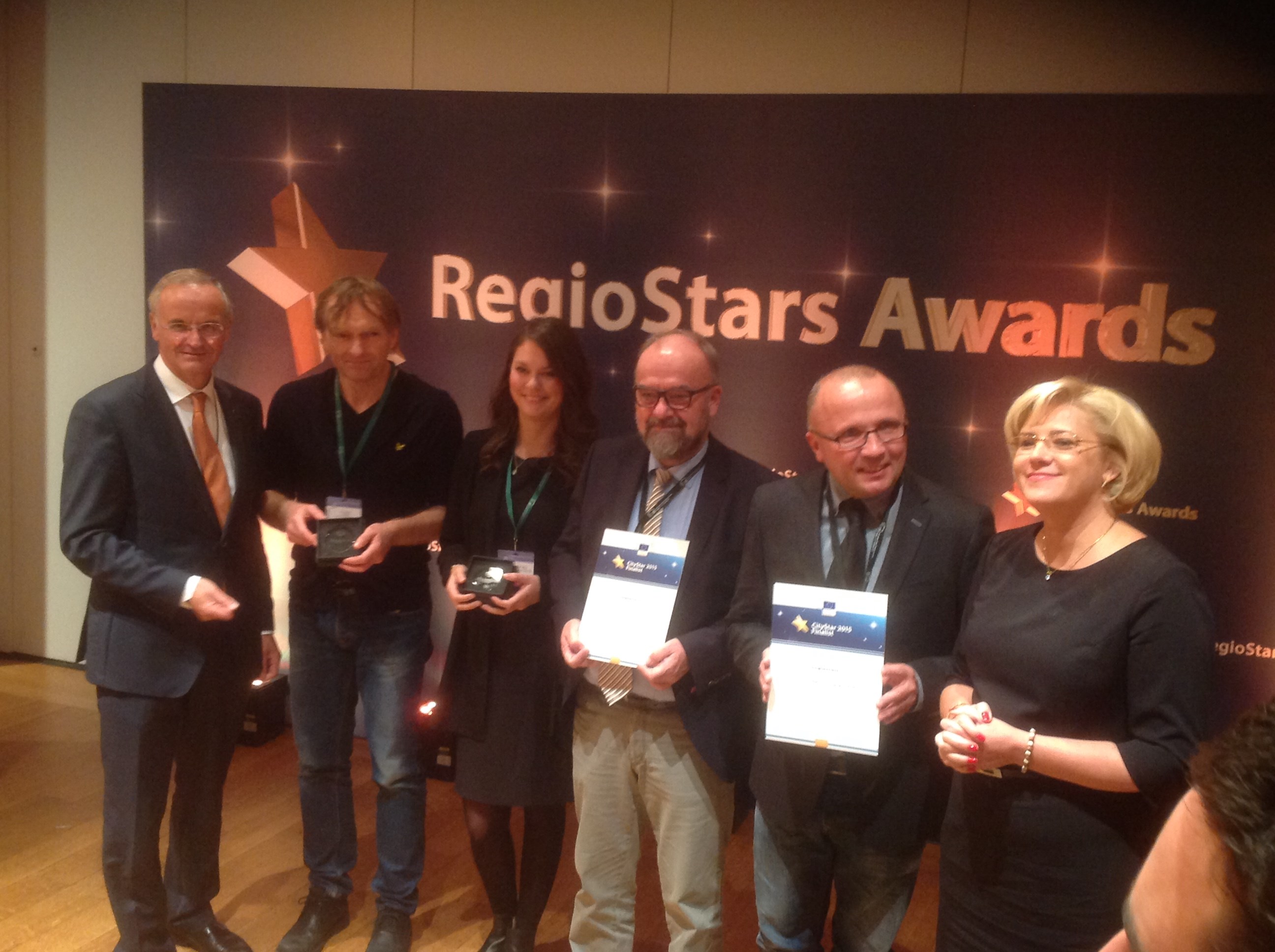 Energibyen Skive modtager RegioStars Awarden i Bruxelles for en placering som nummer to med projektet 'Implement' i kategorien 'Citystar'. 